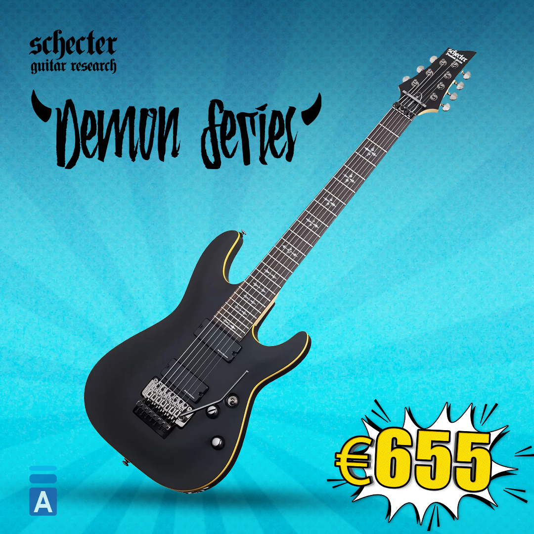 Schecter Demon-7 FR Aged Black Satin