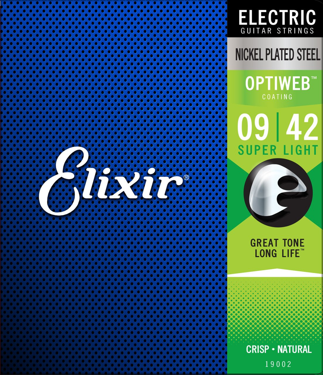 Elixir Electric Nickel Plated Steel with OPTIWEB Coating Super Light 9-42