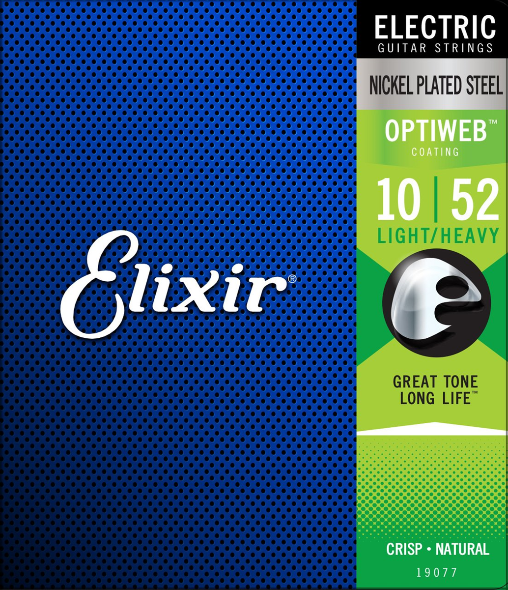 Elixir Electric Nickel Plated Steel with OPTIWEB Coating Light-Heavy Strings .010-.052