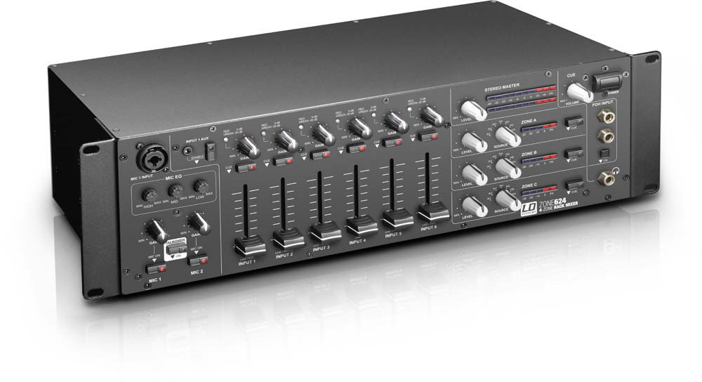 LD Systems ZONE 624 19" 4-Zone Mixer 3U