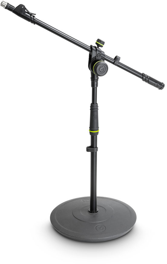 Gravity MS 2222 B Short Microphone Stand with Round Base and 2-Point Adjustment Telescoping Boom
