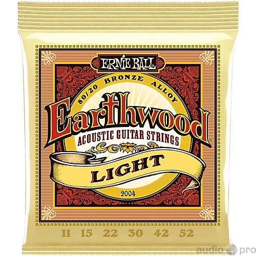 Ernie Ball 2004 Earthwood 80/20 Bronze Light Acoustic Guitar Strings