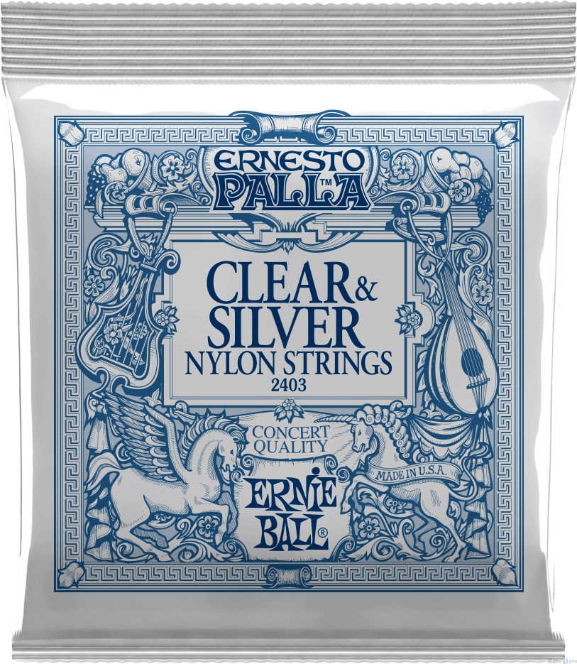 Ernie Ball 2403 Ernesto Palla Nylon Clear and Silver Classical Acoustic Guitar Strings