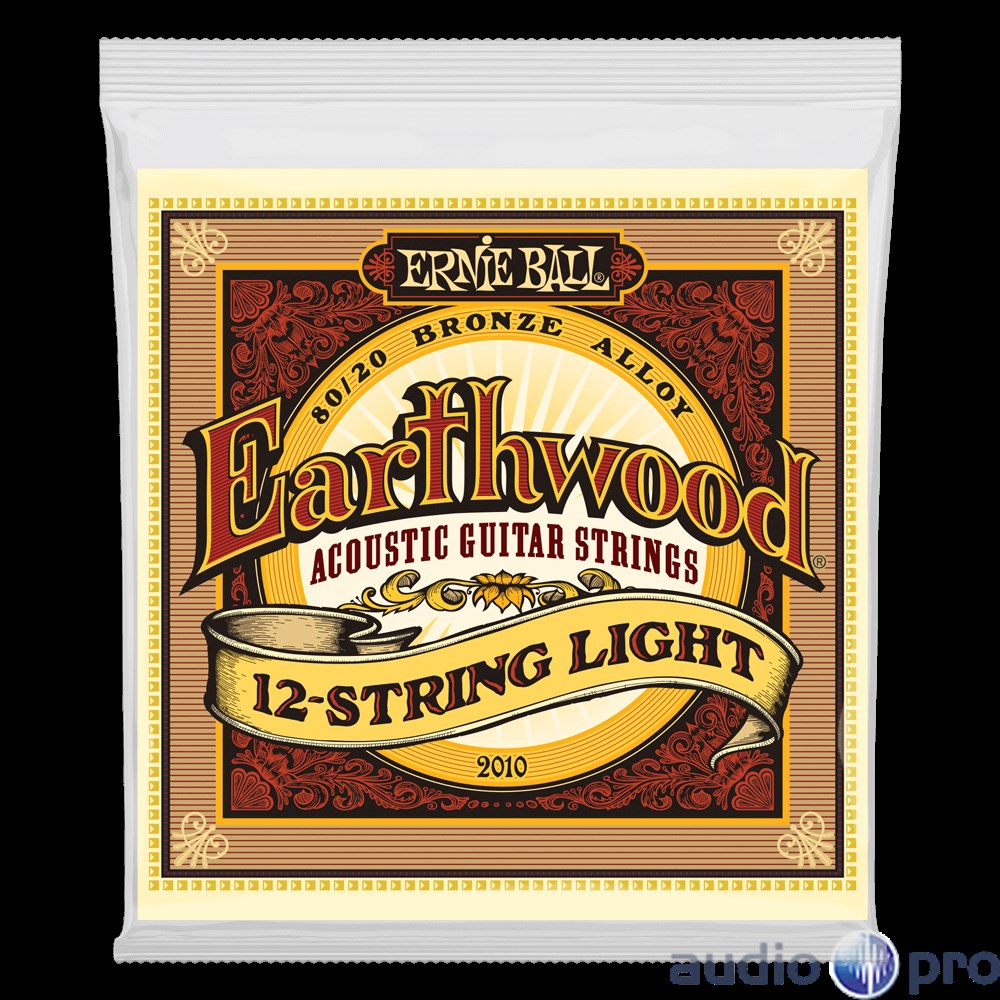 Ernie Ball Earthwood 80/20 Bronze 12-String Acoustic Guitar Strings, Light .009-.046