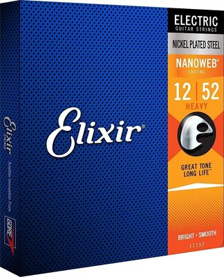 Elixir Electric Nickel-Plated Steel with NANOWEB Coating Heavy 12-52