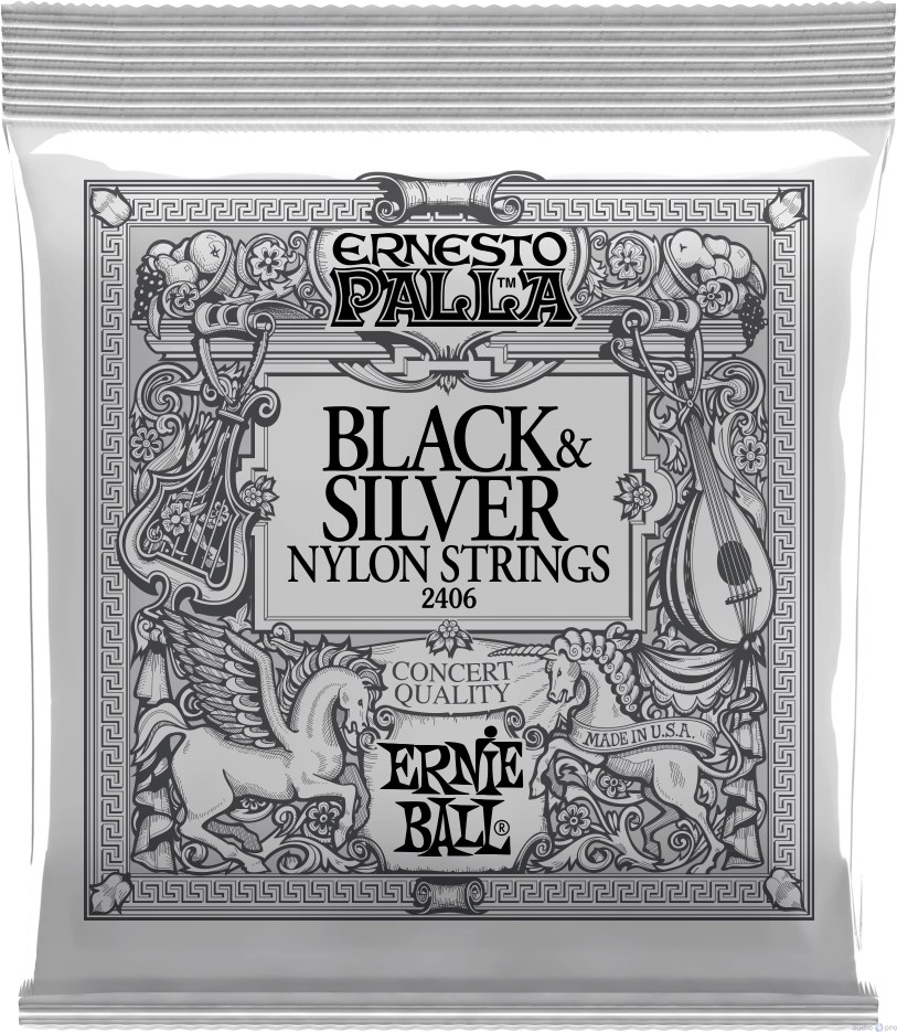 Ernie Ball Ernesto Palla Black & Silver Nylon Classical Guitar Strings