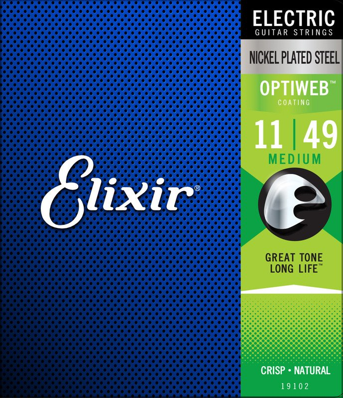 Elixir Electric Nickel Plated Steel with OPTIWEB Coating Medium 11-49