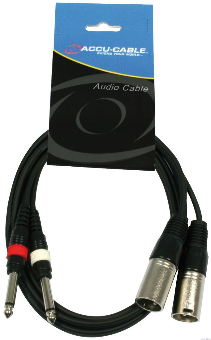 American Audio 2 XLR Male to 2 Stereo Jack Cable 3 m