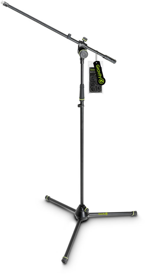 Gravity MS 4321 B Microphone Stand with Folding Tripod Base and 2-Point Adjustment Boom