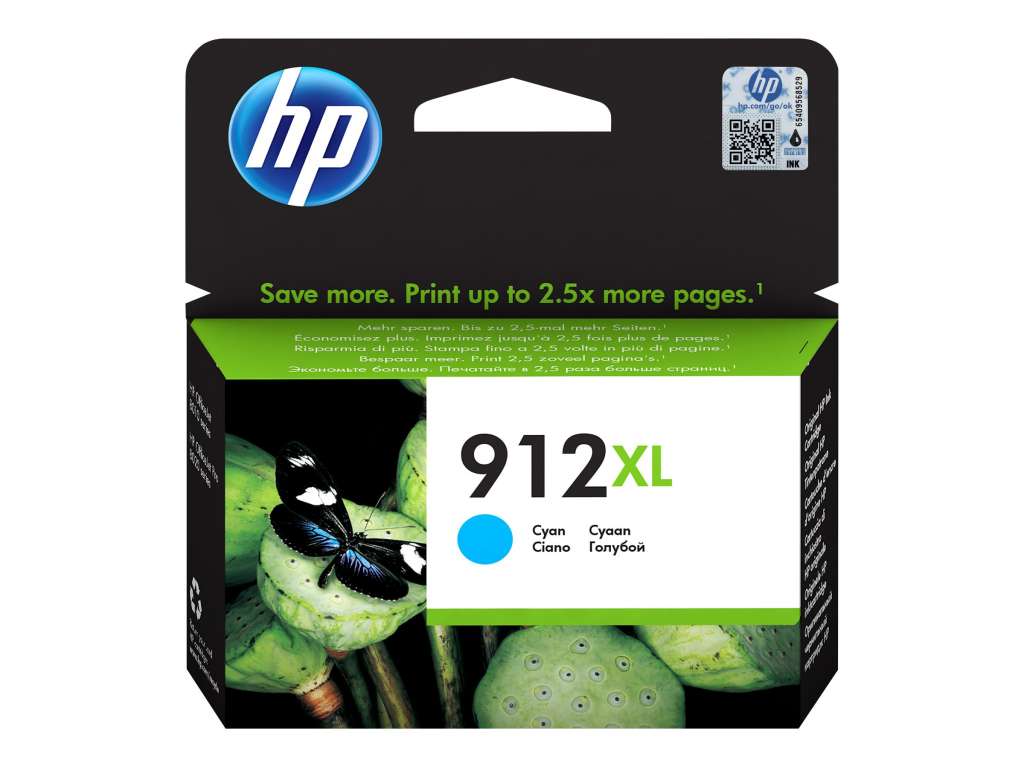 HP 912XL High Yield Cyan Original Ink Cartridge