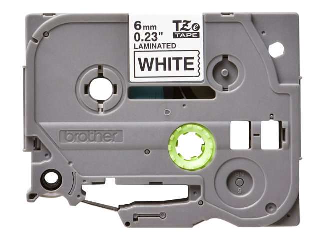 Brother TZe-211 6 mm Black on White Tape