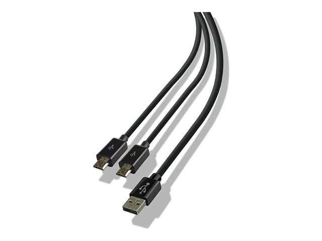 Steelplay Dual Play & Charge Cable For Controllers - Black (PS4)