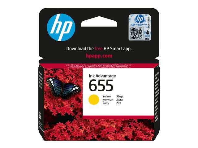 HP 655 Yellow Original Ink Advantage Cartridge