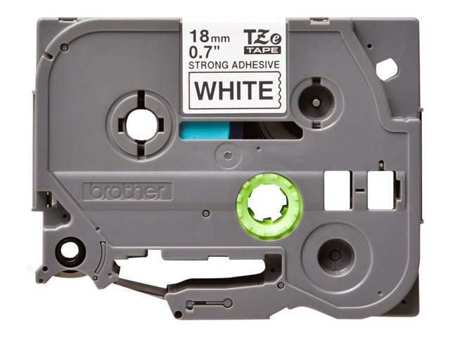 Brother TZe-S241 Extra Strength Adhesive Black on White Laminated Tape