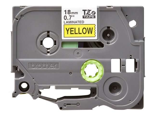 Brother TZe-641 Black on Yellow Laminated Tape