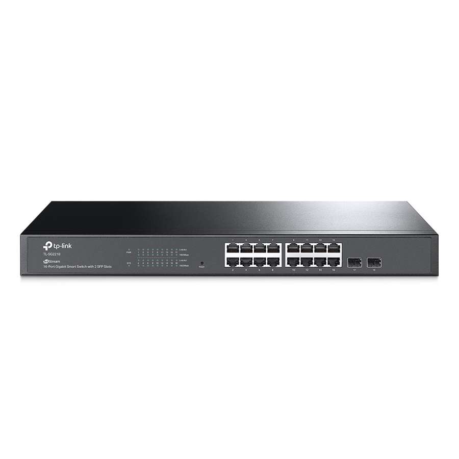 TP-Link JetStream 16-Port Gigabit Smart Switch with 2 SFP Slots