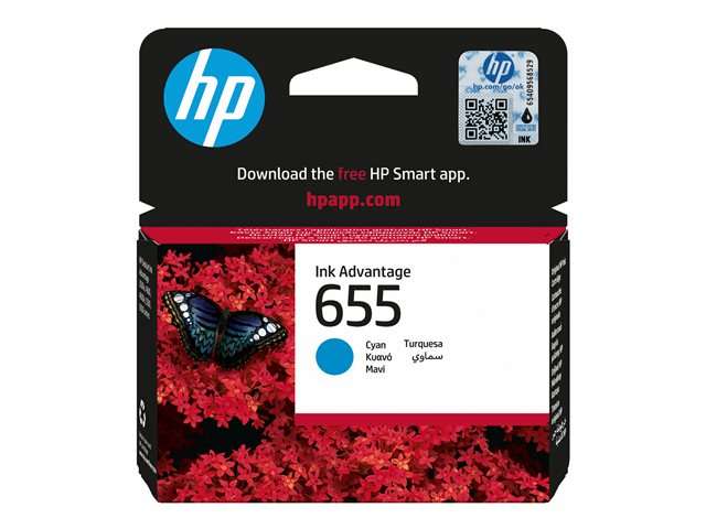 HP 655 Cyan Original Ink Cartridge