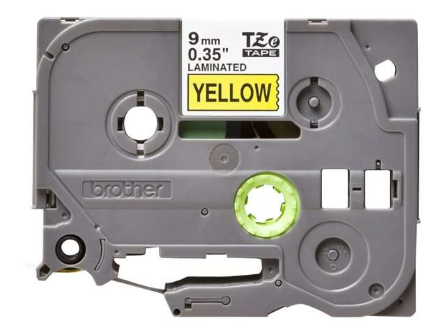 Brother TZe-621 9 mm Black on Yellow Tape