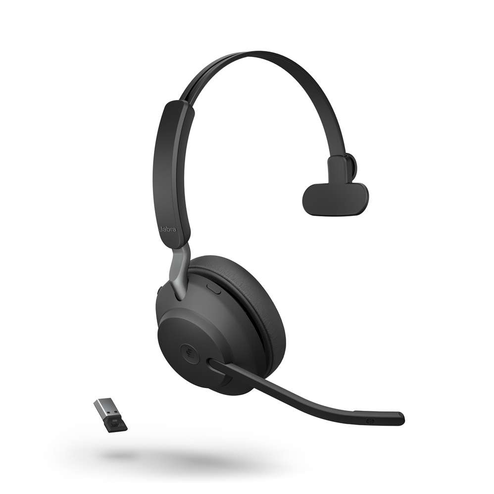 Jabra Evolve2 65 UC Mono USB-A with Charging Stand Black