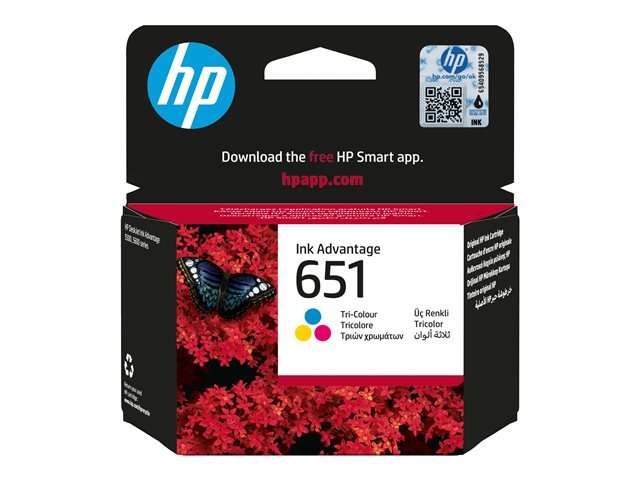 HP 651 Tri-color Original Ink Cartridge