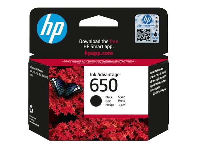 HP 650 Black Original Ink Advantage Cartridge