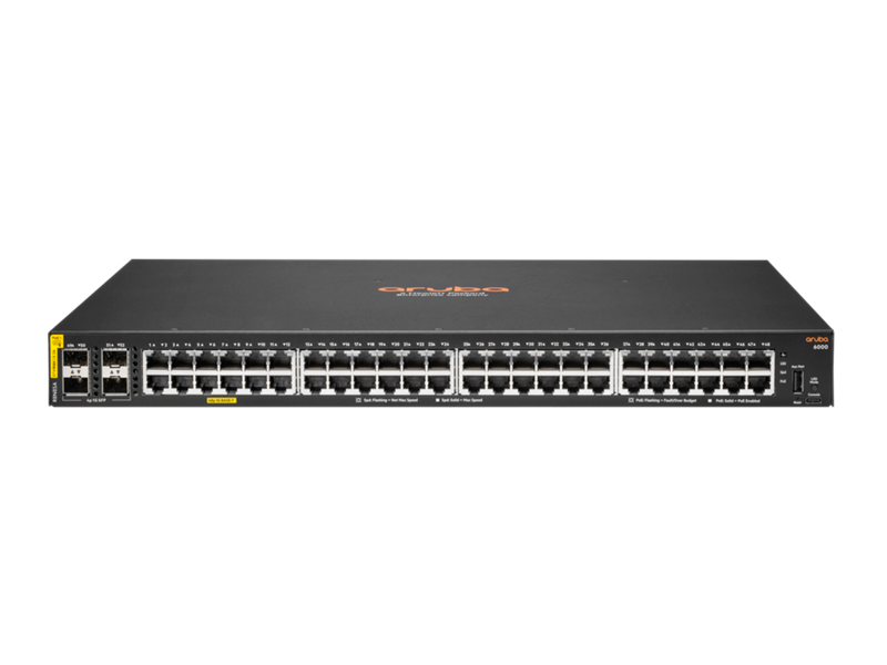 HPE Aruba Networking 6000 48G Class4 PoE 4SFP 370W Switch